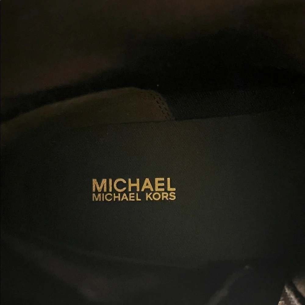 Michael Kors Black and Brown Monogram Boots used good condition